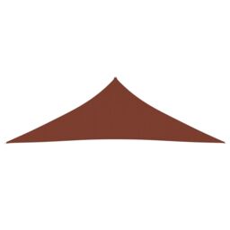 Berkfield Home Sunshade Sail Oxford Fabric Triangular 3.5x3.5x4.9 m Terracotta in Brown - thumbnail 2