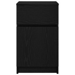 Berkfield Home Bedside Cabinet Black 39x35x65 cm Engineered Wood - Size: 39 x 35 x 65 cm - thumbnail 6
