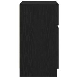 Berkfield Home Bedside Cabinet Black 39x35x65 cm Engineered Wood - Size: 39 x 35 x 65 cm - thumbnail 7