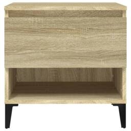 Berkfield Home Side Tables 2 pcs Sonoma Oak 50x46x50 cm Engineered Wood in Light Tan - Size: 50 x 46 x 50 cm - thumbnail 7