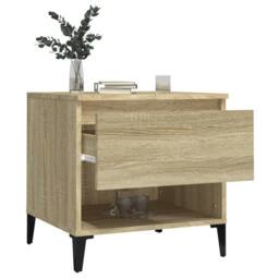 Berkfield Home Side Tables 2 pcs Sonoma Oak 50x46x50 cm Engineered Wood in Light Tan - Size: 50 x 46 x 50 cm - thumbnail 5