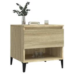Berkfield Home Side Tables 2 pcs Sonoma Oak 50x46x50 cm Engineered Wood in Light Tan - Size: 50 x 46 x 50 cm - thumbnail 4