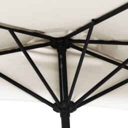 Berkfield Home Balcony Parasol with Aluminium Pole Sand 270x144 cm Half in Beige - thumbnail 6