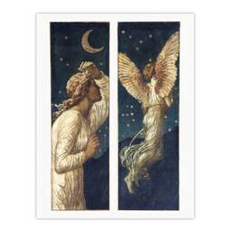 "Artery8 Cupid Flying Away From Psyche Vintage Wall Art Print Jones in Blue - Size: W24"" x H32""" - thumbnail 1