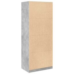 Berkfield Home Wardrobe Concrete Grey 80x50x200 cm Engineered Wood - Size: 80 x 50 x 200 cm - thumbnail 7
