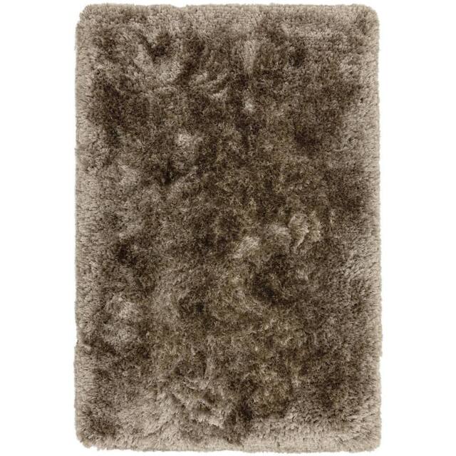 The Rug Shop UK Handmade Plain Shaggy Sparkle Luxurious Anti-Shed Area Rug in Brown - Size: 140 cm x 200 cm - image 1