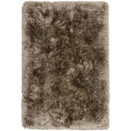 The Rug Shop UK Handmade Plain Shaggy Sparkle Luxurious Anti-Shed Area Rug in Brown - Size: 140 cm x 200 cm - thumbnail 1