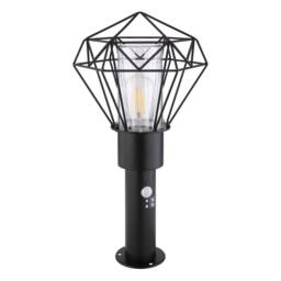 Netlighting Horace PIR Outdoor Pedestal Light Black IP44 1x E27 - thumbnail 2