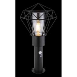 Netlighting Horace PIR Outdoor Pedestal Light Black IP44 1x E27 - thumbnail 3