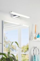 Eglo Pandella 1 Chrome Plastic Integrated LED IP44 Bathroom Mirror Wall Light in Metallic Silver - thumbnail 2
