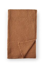 Pineapple Elephant 'Jaipur Chunky Waffle' Cotton Blanket Throw in Terracotta - Size: 150 cm × 200 cm - thumbnail 6
