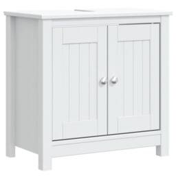Berkfield Home 3 Piece Bathroom Furniture Set BERG White Solid Wood Pine - thumbnail 4