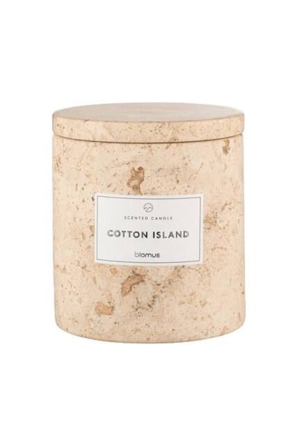 Blomus FRABLI Cotton Island Scented Candle L - Travertin in Beige - image 1