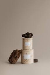 Blomus FRABLI Cotton Island Scented Candle L - Travertin in Beige - thumbnail 2