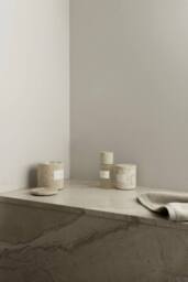 Blomus FRABLI Cotton Island Scented Candle L - Travertin in Beige - thumbnail 7