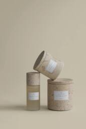 Blomus FRABLI Cotton Island Scented Candle L - Travertin in Beige - thumbnail 8