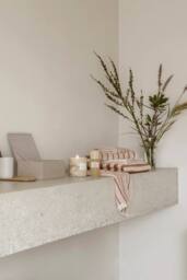 Blomus FRABLI Cotton Island Scented Candle L - Travertin in Beige - thumbnail 6