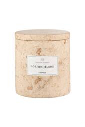 Blomus FRABLI Cotton Island Scented Candle L - Travertin in Beige