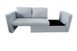 DS Living The Brenta 2 Seater Slide Storage Sofa in Silver - thumbnail 6
