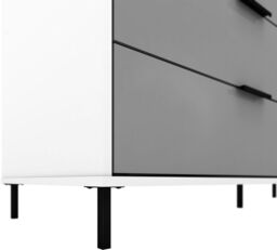 Seconique Madrid 4 Door 2 Drawer Mirrored Wardrobe in Grey - thumbnail 4