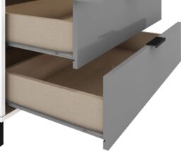 Seconique Madrid 4 Door 2 Drawer Mirrored Wardrobe in Grey - thumbnail 6
