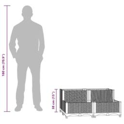 Berkfield Home Raised Bed 80x80x38 cm Polypropylene in Grey - Size: 80 x 80 x 38 cm - thumbnail 8