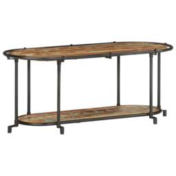 Berkfield Home TV Cabinet 100x42x40 cm Solid Wood Reclaimed in Brown - Size: 100 x 42 x 40 cm - thumbnail 3