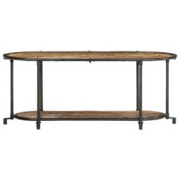Berkfield Home TV Cabinet 100x42x40 cm Solid Wood Reclaimed in Brown - Size: 100 x 42 x 40 cm - thumbnail 4