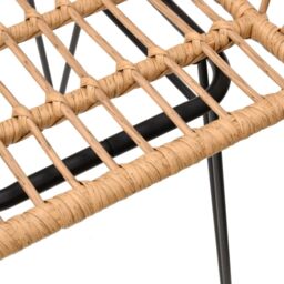 Berkfield Home 3 Piece Garden Dining Set Poly Rattan in Brown - thumbnail 6