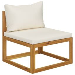 Berkfield Home Beautiful 5 pc Garden Lounge Set with Cushions Solid Wood Acacia in Brown - thumbnail 4