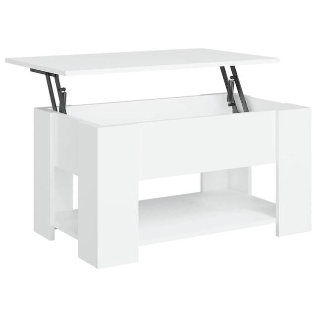 Berkfield Home Coffee Table White 79x49x41 cm Engineered Wood - Size: 79 x 49 x 41 cm - image 1