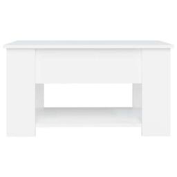 Berkfield Home Coffee Table White 79x49x41 cm Engineered Wood - Size: 79 x 49 x 41 cm - thumbnail 6
