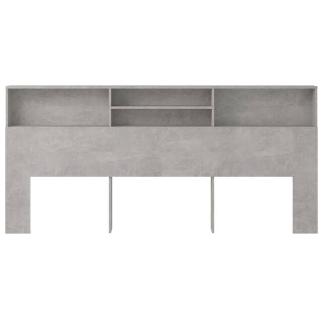 Berkfield Home Headboard Cabinet Concrete Grey 220x19x103.5 cm - image 1