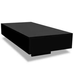Berkfield Home Coffee Table High Gloss Black - thumbnail 1