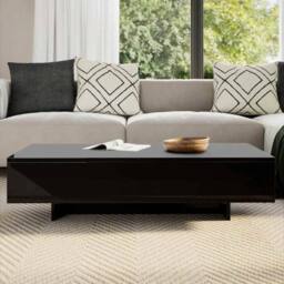 Berkfield Home Coffee Table High Gloss Black - thumbnail 3