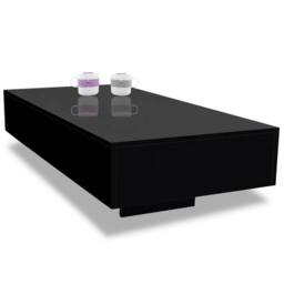 Berkfield Home Coffee Table High Gloss Black - thumbnail 4