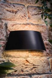 ValueLights John Curved Matte Black Downlight IP65 LED Outdoor Wall Light - thumbnail 2