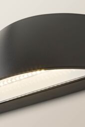 ValueLights John Curved Matte Black Downlight IP65 LED Outdoor Wall Light - thumbnail 5