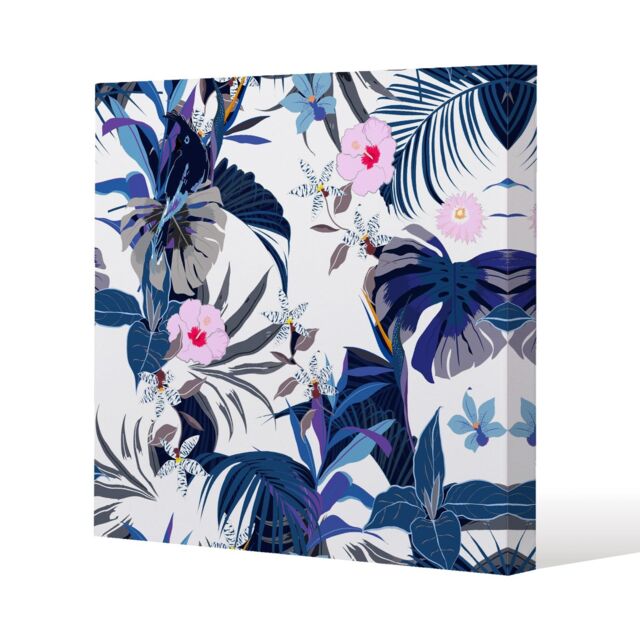 Benjamin Tate Design Winter Tropical (Canvas Print) / 90 x 90 x 4cm in Natural - Size: 90 x 90 x 4 cm - image 1