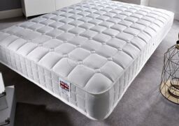 Somnior Alovera Sprung Memory Foam Medium Mattress in White - Size: Small Single - thumbnail 4