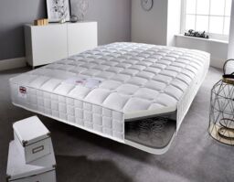 Somnior Alovera Sprung Memory Foam Medium Mattress in White - Size: Small Single - thumbnail 5