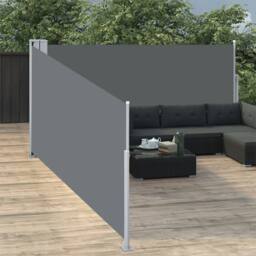 Berkfield Home Retractable Side Awning Anthracite 120x1000 cm in Black - thumbnail 3