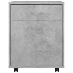 Berkfield Home Rolling Cabinet Concrete Grey 45x38x54 cm Engineered Wood - Size: 45 x 38 x 54 cm - thumbnail 4