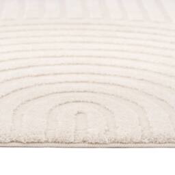 Kukoon Retro Grooves Plush Pile Cream Beige Living Room Area Rug - Size: 80 cm x 150 cm - thumbnail 5