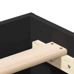 Berkfield Home Durable Bed Frame No Mattress Black 120x190 cm Small Double Engin - thumbnail 8