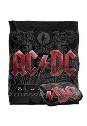 AC/DC ACDC Black Ice Silky Touch Super Soft Throw Blanket 152 X 127 cm in White - thumbnail 2