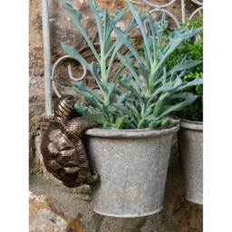 Jardinopia Tortoise Plant Pot Hanger - L11 x W6 x H7.5 cm in Bronze - thumbnail 2