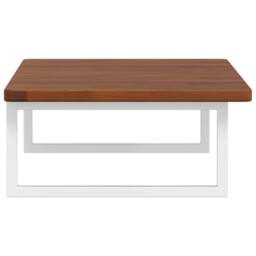 Berkfield Home Basin Shelf Wall Mounted Steel & Solid Wood Oak in Brown - thumbnail 5