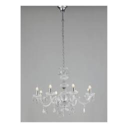 Netlighting INCANTO 8 Light Chandeliers Chrome Crystal 83x79cm in Silver - Size: 83x79 cm - thumbnail 1