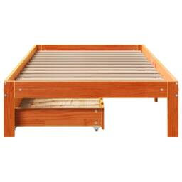 Berkfield Home Bed Frame with Drawers without Mattress Wax Brown 90x190 cm Single - thumbnail 4